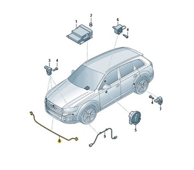 Датчик тиску удару пішоходів audi q7 gp1 фото №1