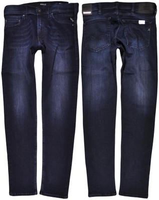 REPLAY spodnie SKINNY blue jeans JONDRILL _ W28 L30
