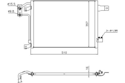 Nissens 940442 конденсатор, кондиционер фото №1