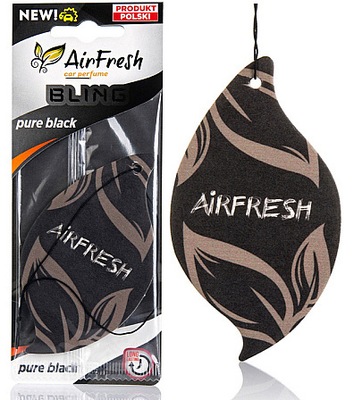 Zapach samochodowy zawieszka AirFresh PURE BLACK