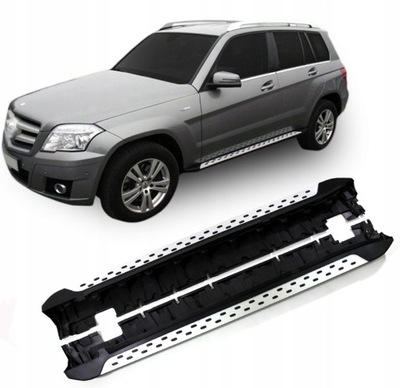 Пороги пороги боковой mercedes glk x204 08-16 хром фото №1