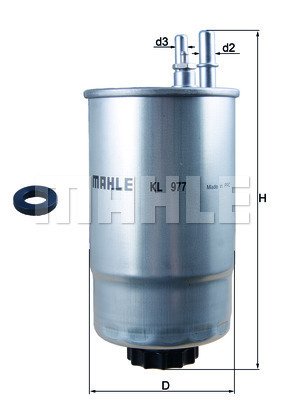 MAHLE KL 977D ФИЛЬТР ТОПЛИВА