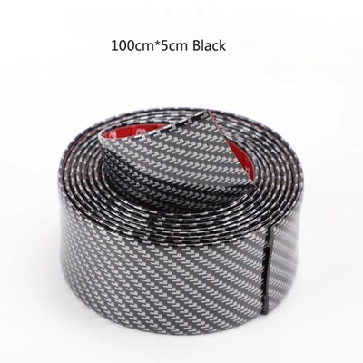 1 METER 5CM CARBON FIBER ANTI SCRATCH DOOR SILL PROTECTOR RUBBER STR~58487  