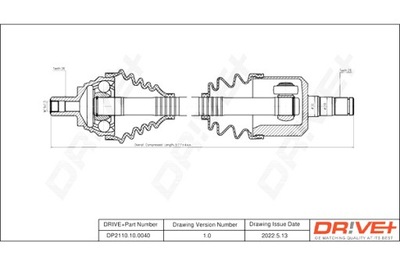 DRIVE+ PUSAŠIS PAVAROS VOLKSWAGEN PASSAT 05-10 P 