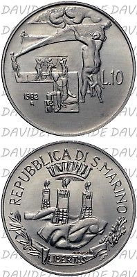 SAN MARINO 10 lirów 1982