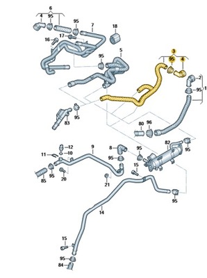 VW PASSAT B6 CC LAIDAS ŽARNA VANDENS OE 3C0121156BD 