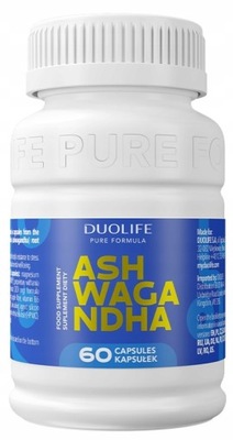 DUOLIFE Ashwagandha ,samopoczucie,relax 60 kapsułek