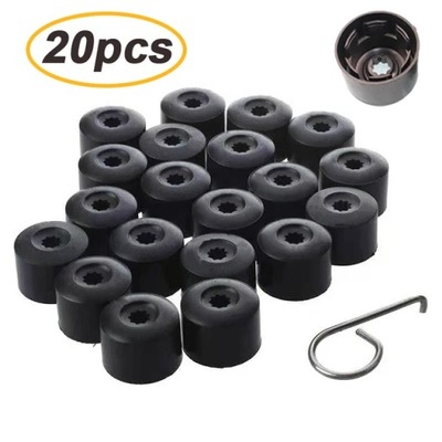 20PCS CAR TIRE BOLT NUT CAP PLASTIC HUB CAP FOR VW JETTA GOLF MK5 PA~14321