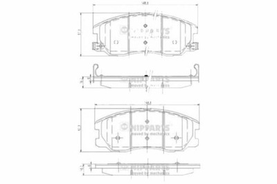 Nipparts тормозные колодки тормозные chevrolet captiva 2.2 d фото №1