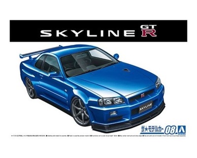 Aoshima 05858 1/24 MC#8 Nissan BNR34 Skyline GT-R V-spec II '02