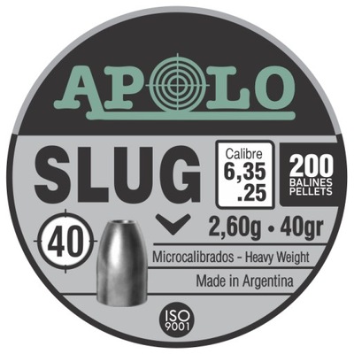 Śrut pocisk APOLO SLUG 2,60 g 40 gr 6,35 mm 200szt