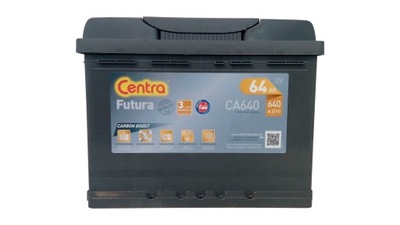 Акумулятор centra ca640 12v 64ah 640a монтаж фото №1
