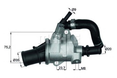 TERMOSTATO ALFA 88C 1,9 2,4 JTD 2,0JTS BEHR  