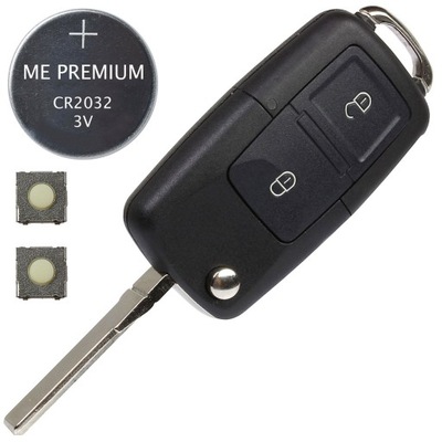 Корпус ключа пульта do seat skoda vw акумулятор фото №1