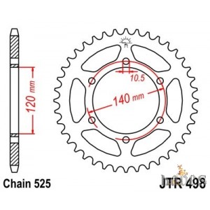 ENGRANAJE PARTE TRASERA JT 39-ZEBOW GSX-R 600 1997-2000  