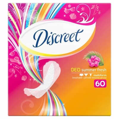 DISCREET WKŁADKI 60SZT DEO summer fresh