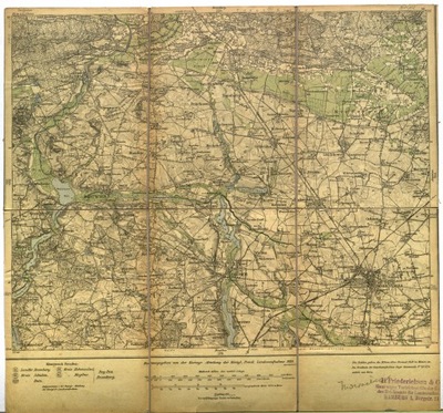 INOWROCŁAW. Topograficzna mapa okolic Inowrocławia