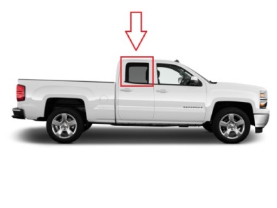 Chevrolet silverado 14-19 скло бічна правий задній фото №1