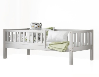 Łóżko dla dziecka LEA parterowe szare 70x140