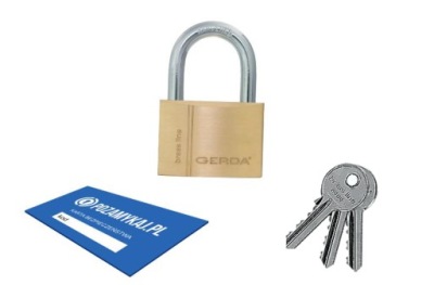 1 szt kłódki 50 jeden klucz GERDA Smart System
