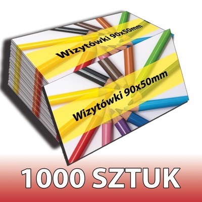 Wizytówki 350g 1000szt 90x50mm +projekt