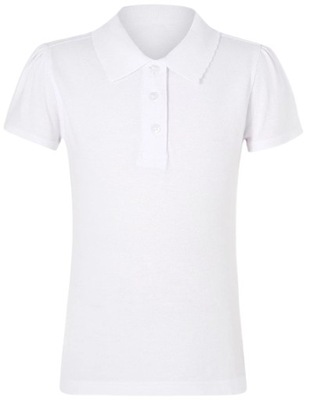 GEORGE koszulka POLO biała SLIM FIT 14-15 164-170