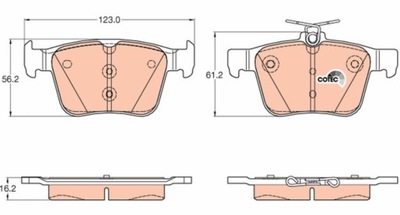 TRW GDB1957 SET PADS HAMULCOWYCH, BRAKES TARCZOWE  