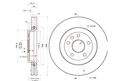 BREMBO DISCOS DE FRENADO 2 PIEZAS PARTE DELANTERA DODGE DURANGO JEEP GRAND CHEROKEE  