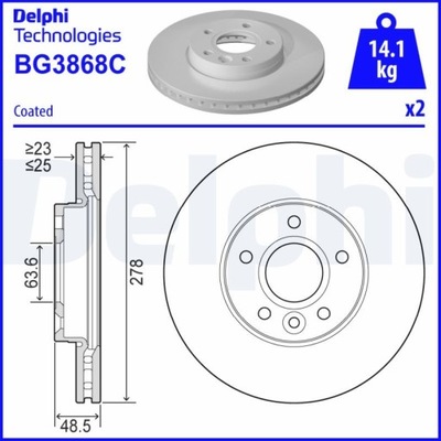 DISCO DE FRENADO FORD C-MAX 1.8 07-10  