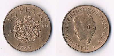 Monaco 10 francs 1979r