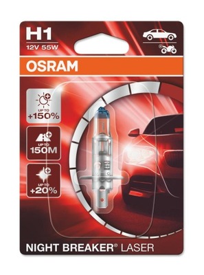 ЛАМПОЧКА OSRAM H1 NIGHT BREAKER LASER +150% BLISTER