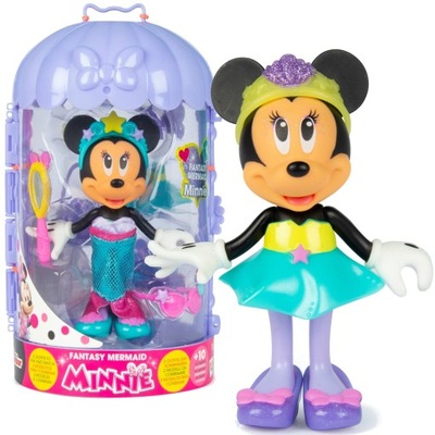 LALKA MYSZKA MINNIE SYRENKA +SZAFA 2 STROJE DISNEY