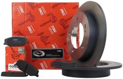 Trw гальмівні диски + гальмівні колодки перед suzuki jimny фото №1