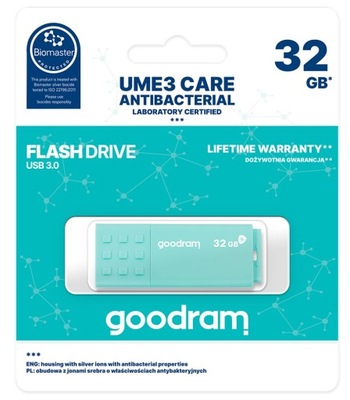 Pendrive antybakteryjny GOODRAM 32GB UME3 CARE 3.0