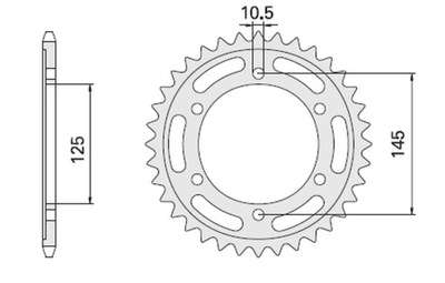 CHT ЗУБЧАТКА ЗАД 865 45 FZR 600 91-93 865-45