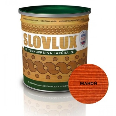 Slovlux Lazura do drewna - MAHOŃ; 2,5 L