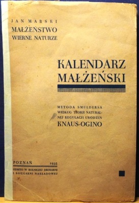 Kalendarzyk małżeński (Metoda SMULDERSA...) MARSKI