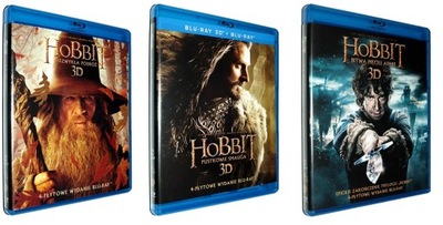 HOBBIT TRYLOGIA 3D (12 x BLU-RAY) Dubbing PL