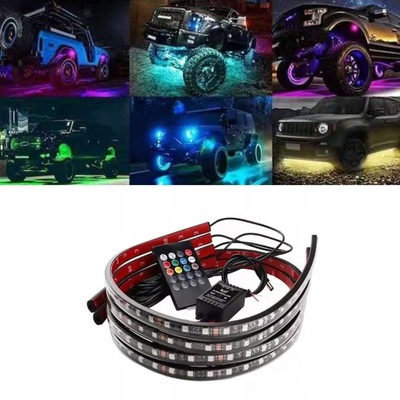 Oświetlenie podwozia Auta LED RGB Tuning Zestaw Android iOS Bluetooth