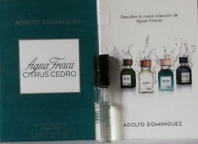 ADOLFO DOMINGUEZ AQUA FRESCA CITRUS CEDRO 1,5 ml.