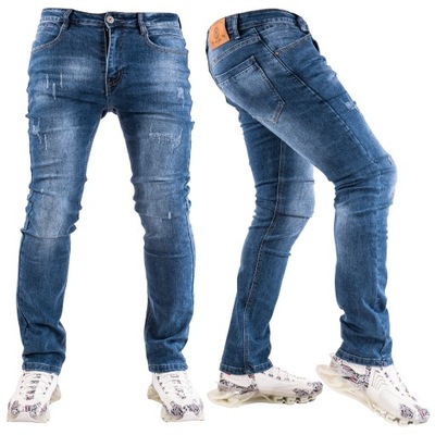 Spodnie męskie jeansowe SLIM HOKSAN r.38