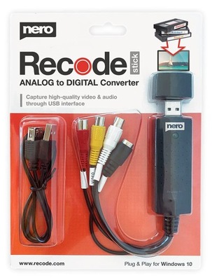 Nero Vhs do Usb Video Grabber Recode Stick Vhs