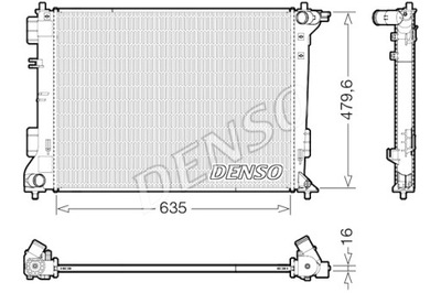 DENSO РАДИАТОР ДВИГАТЕЛЯ ВОДЫ KIA SPORTAGE IV 1.6 09.15-09.22