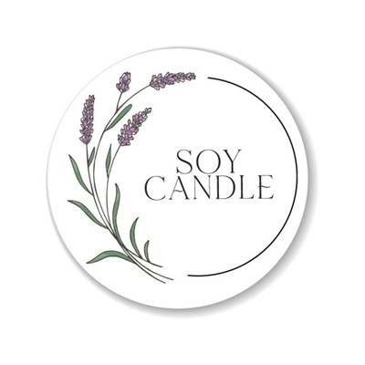 Naklejki etykiety ozdobne na Soy Candle 42 szt.