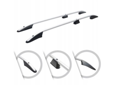 Рейлинги кровельные aluminiowe do автомобиля mitsubishi asx 2010 - серебристый фото №1