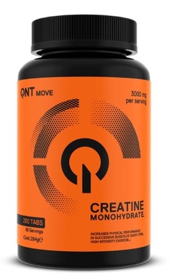 QNT Creatine Monohydrat Kreatyny Kreatyna Moc 200tabs