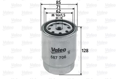 VALEO 587706 FILTRAS DIESEL PUSZKOWY 