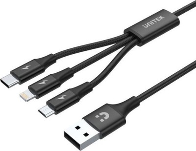 Kabel USB Unitek USB-A USB-C microUSB Lightning