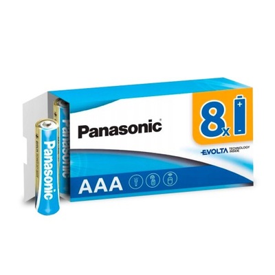 Baterie alkaliczne AAA / LR03 Panasonic Evolta - 8 sztuk