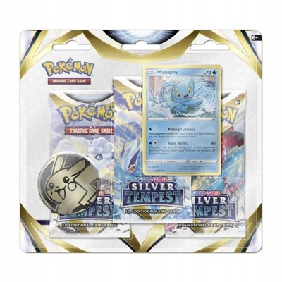 Pokemon TCG: Silver Tempest 3-Pack Blister - Manaphy